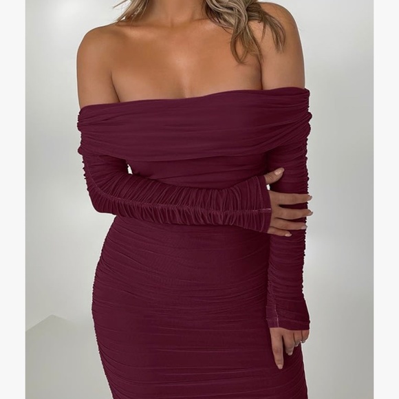 Strapless dress red bodycon - Picture 1 of 3